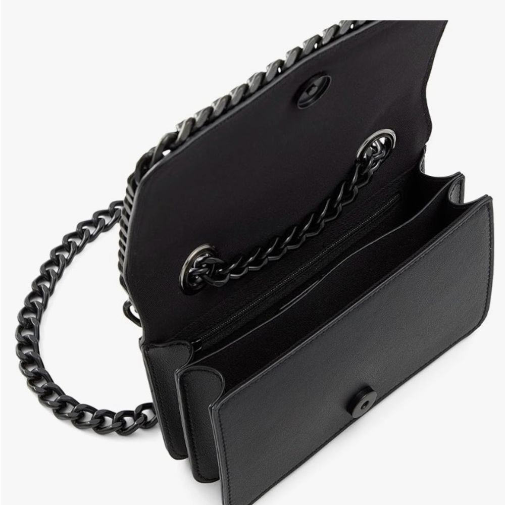 Woman’s black handbag